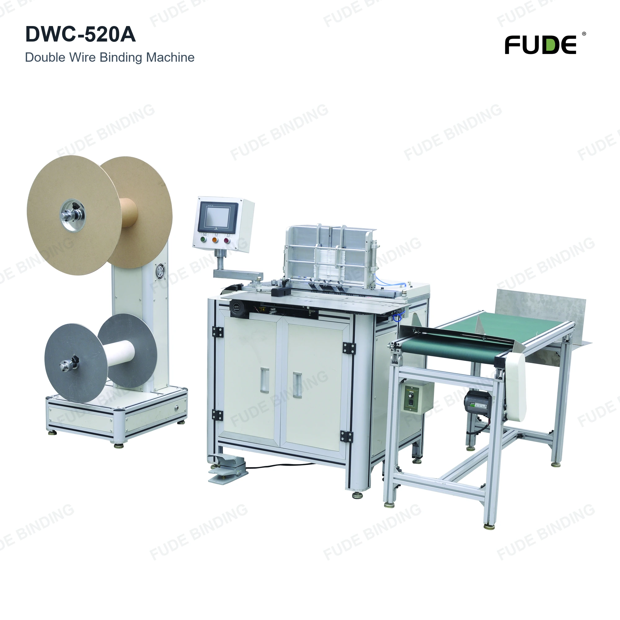 DWC-520A polu-automatski stroj za uvezivanje s dvostrukom žicom s ulagačem za vješalice